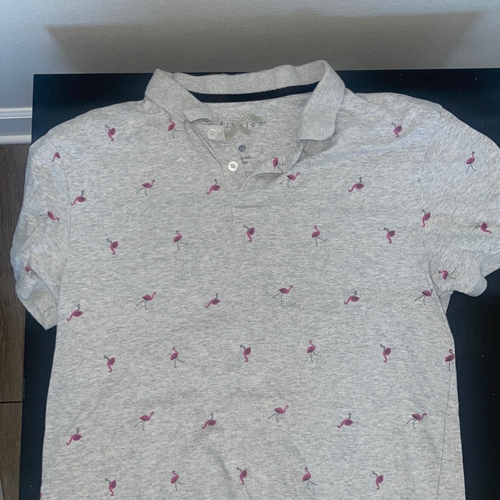 Medium Fission Grey Mens Polo